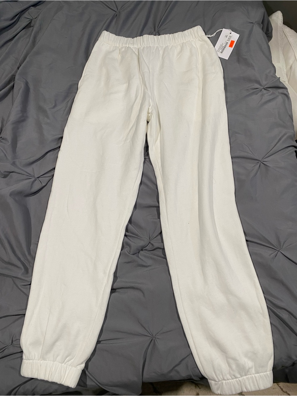 Harlow Off-White Elastic Waist Sweatpants